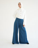 Suede Wide Pants Teal