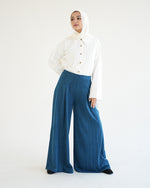 Suede Wide Pants Teal