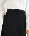 Corduroy Maxi Skirt Black