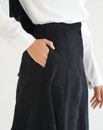 Corduroy Maxi Skirt Black