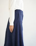 Corduroy Maxi Skirt Navy