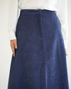 Corduroy Maxi Skirt Navy