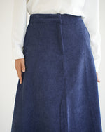 Corduroy Maxi Skirt Navy