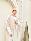 Free Size Pleated Cape Beige