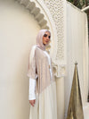 Free Size Pleated Cape Beige